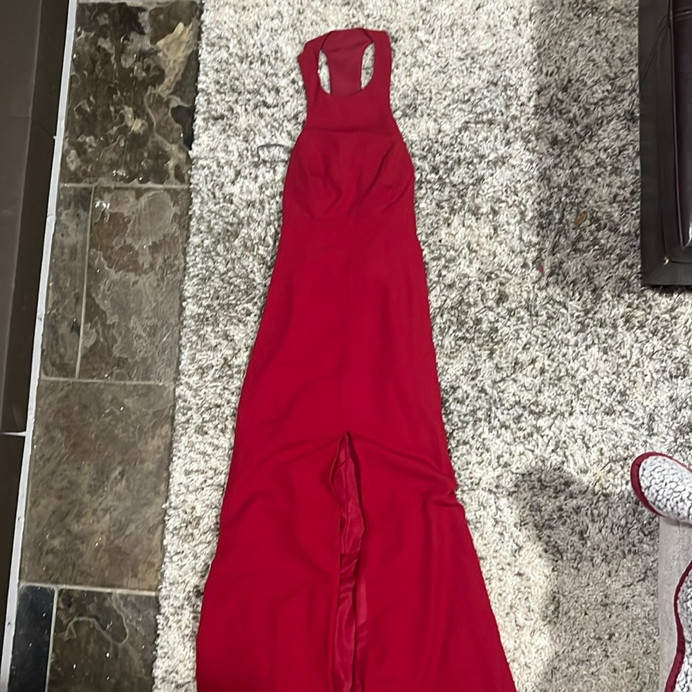 High neck gown